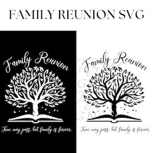 Family Tree SVG, Family Reunion SVG Bundle, Family Reunion Vector Art, Our Love Runs Deeper, Our Roots Runs Deeper, family tree wall art