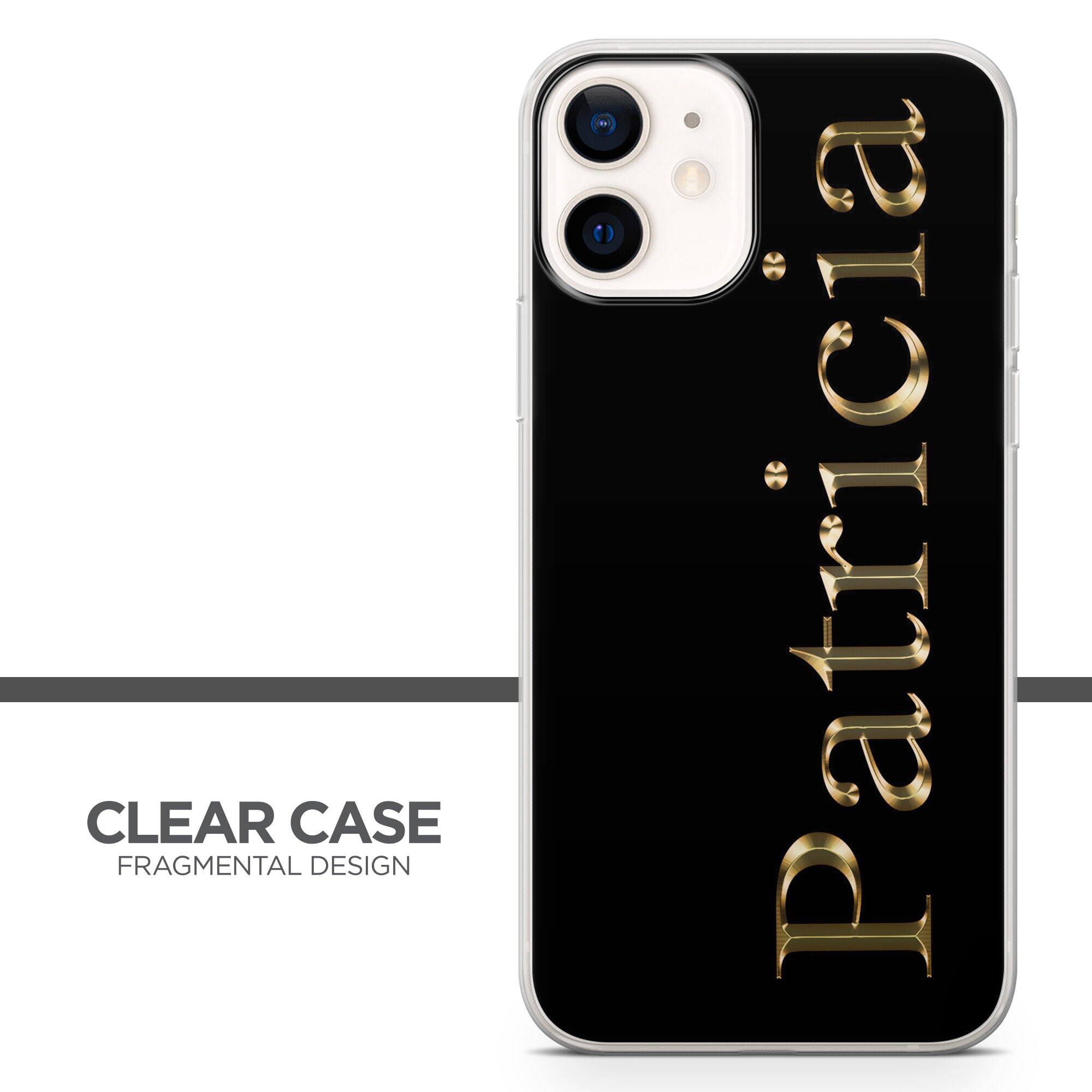 Personalised Golden Phone Case Named Unique Gel Cover for Etsy
