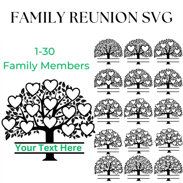 Family Tree SVG With Names Family Reunion SVG Bundle Family Reunion Vector Art Our Love Runs Deeper Our Roots Runs Deeper monogram svg