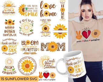 Sunflower SVG Bundle, Sunflower Svg Cricut, Sunflower Svg Files, Leopard Sunflower Svg, Monogram Svg, Sunflower Embroidery Design, Keychain