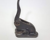 Old Notary Stamp, Vintage Seal Stamp, Paperweight, Steel Stamp, Office Stamp