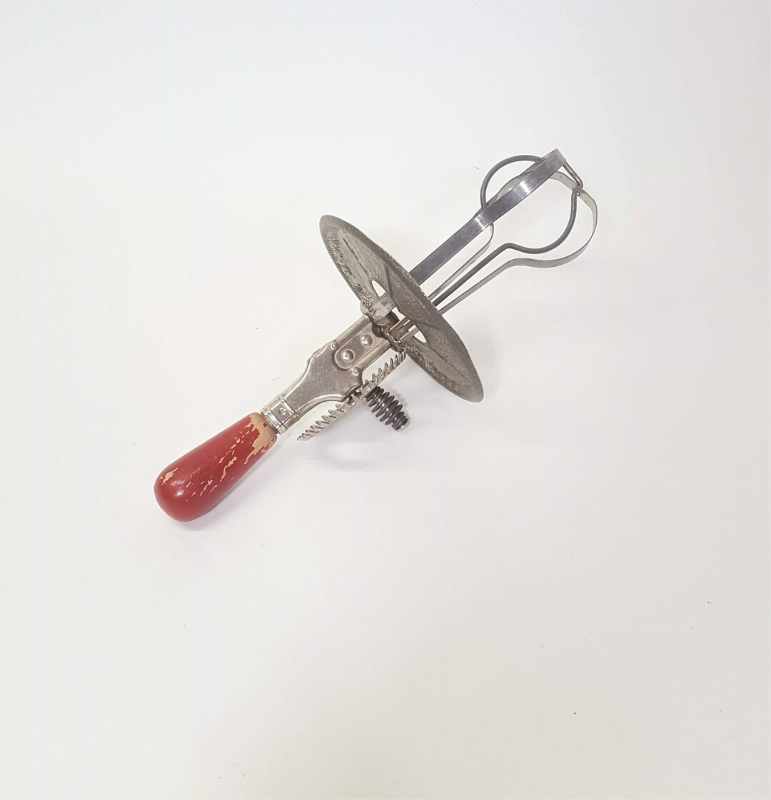 Hand Mixer Made in USA A & J Mixer 1923 Egg Beater Wood Etsy