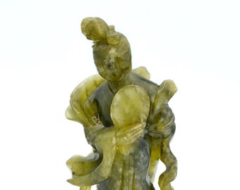 Beautiful Hand Carved Jadeite Chinese Figure Woman 202101109