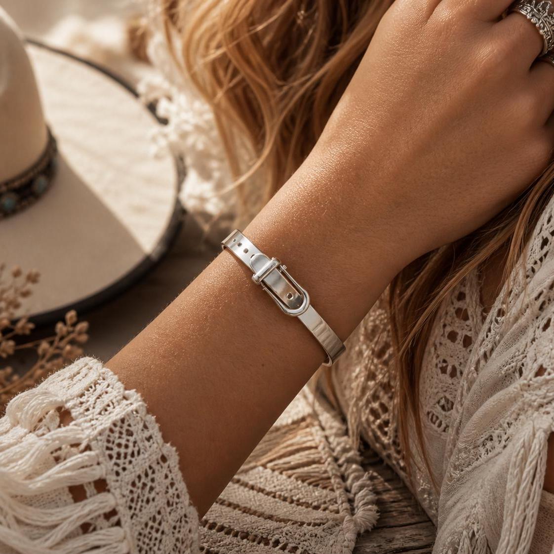 Mexico Sterling Silver Belt Buckle Bracelet - Etsy