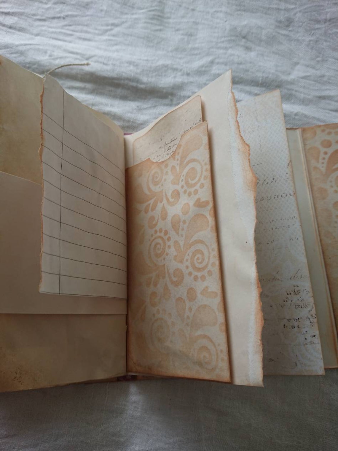 Tri Fold Pocket Size Journal. Etsy