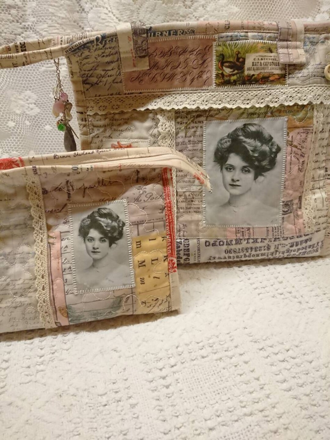 Handmade Toiletry Bag With Matching Makeup Purse in Tim Holtz Etsy