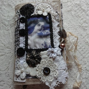 Slow Stitched Decorated Soft Fabric Covered Journal