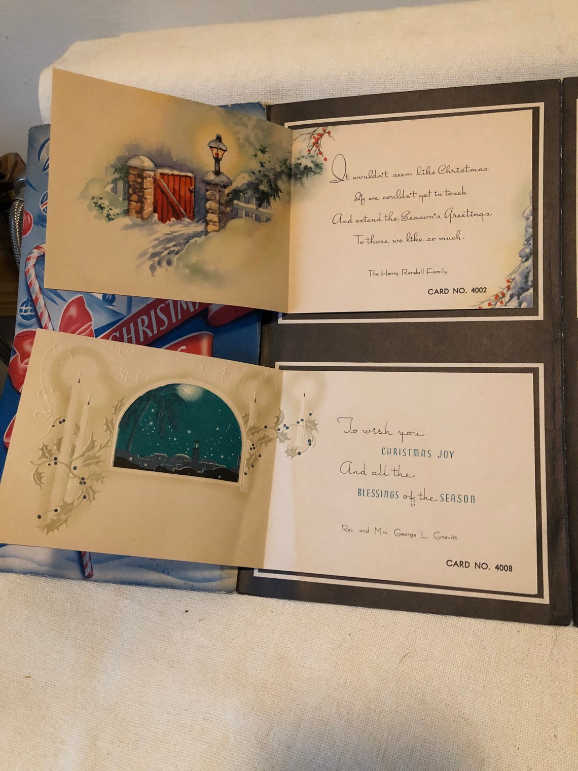 Vintage Christmas Cards Sample Pack by New England Art Publishers Etsy