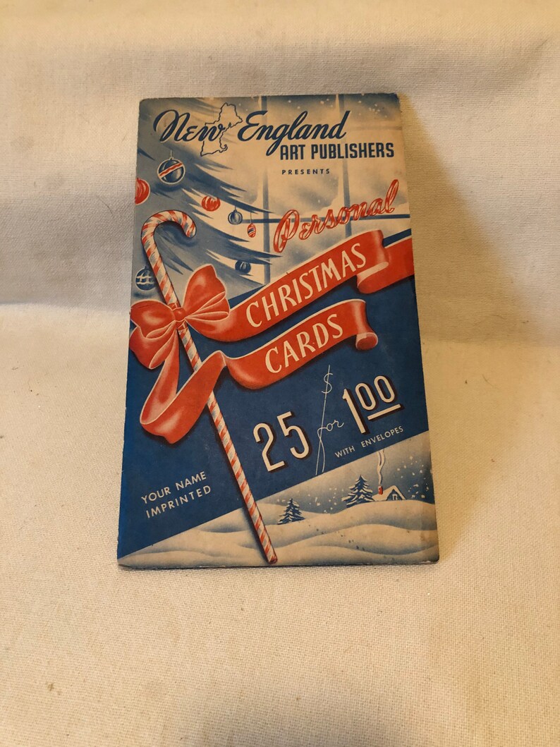 Vintage Christmas Cards Sample Pack by New England Art Publishers Etsy