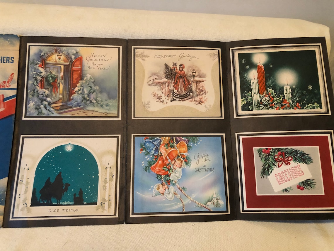 Vintage Christmas Cards Sample Pack by New England Art Publishers Etsy