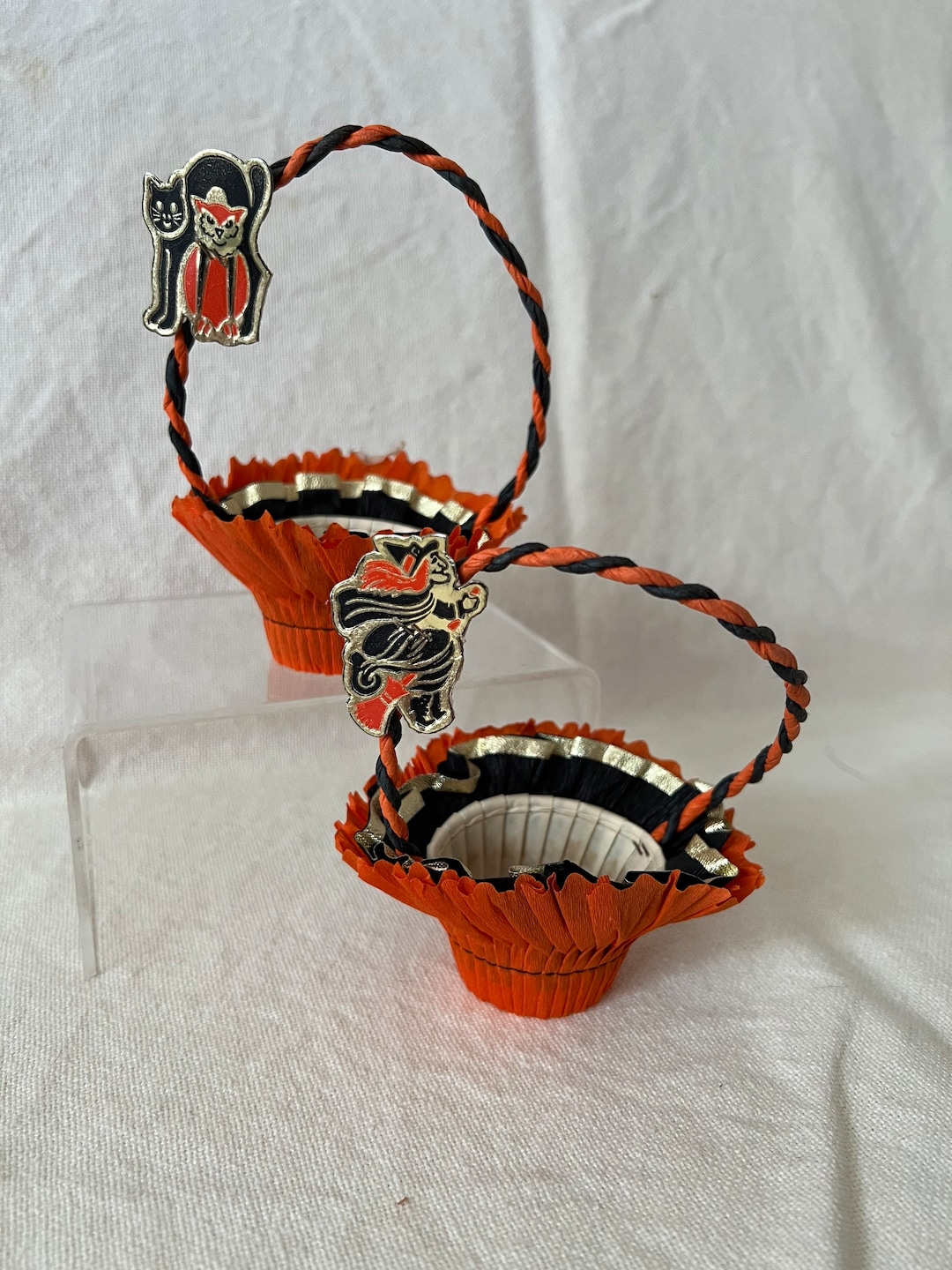 Two Vintage Halloween Party Candy Cups Etsy