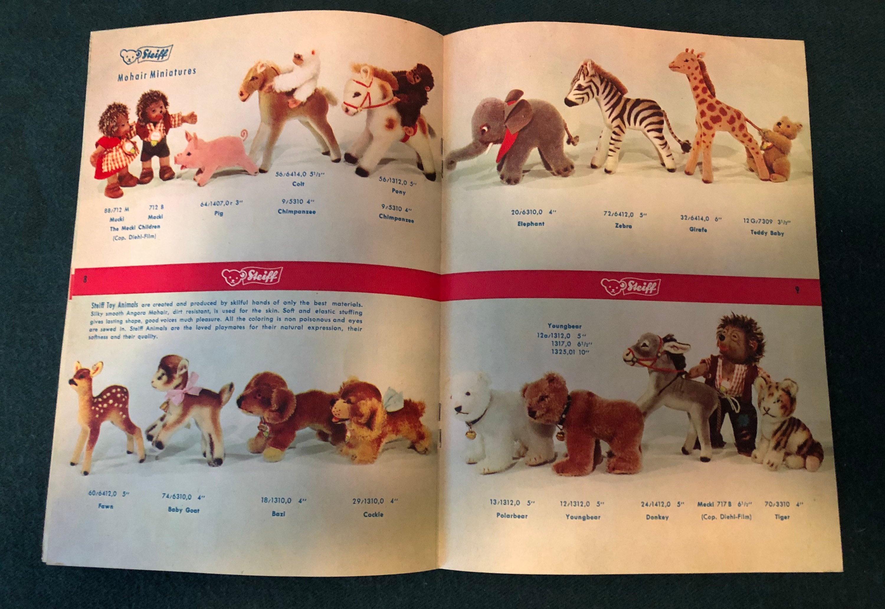1953 Steiff Toy Animals Catalogue With Fiftieth Anniversary Celebration