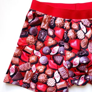 Matching couple underwear, Bachelorette party gift, Underwear with chocolate print for him and her, Red briefs, Cotton underwear for couple image 6