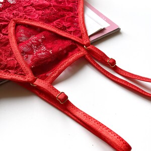Ultra Red Lace Crotchless Panties for a Woman, Amazing Underwear ...