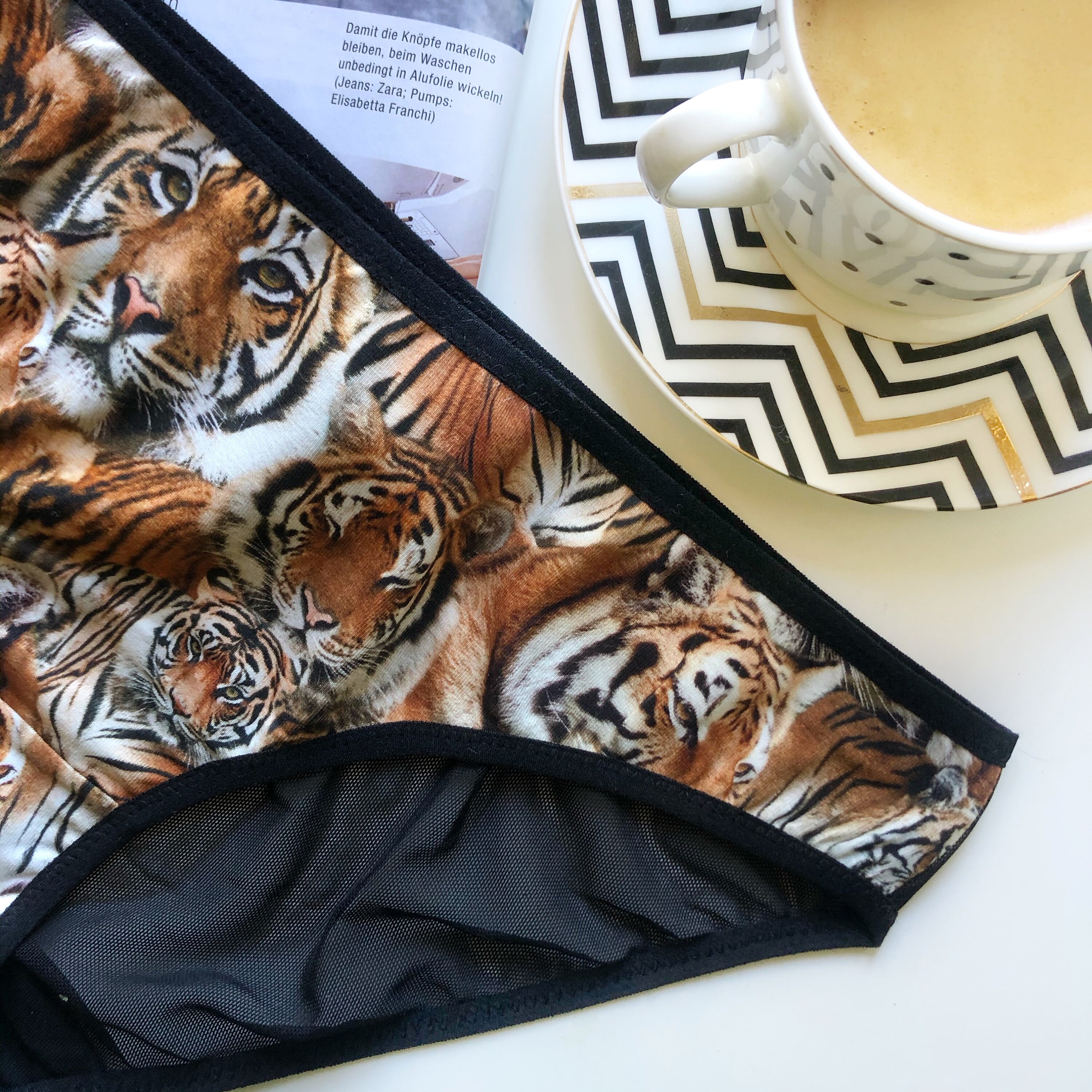 Cotton panties for woman with tiger motive Great gift for Etsy