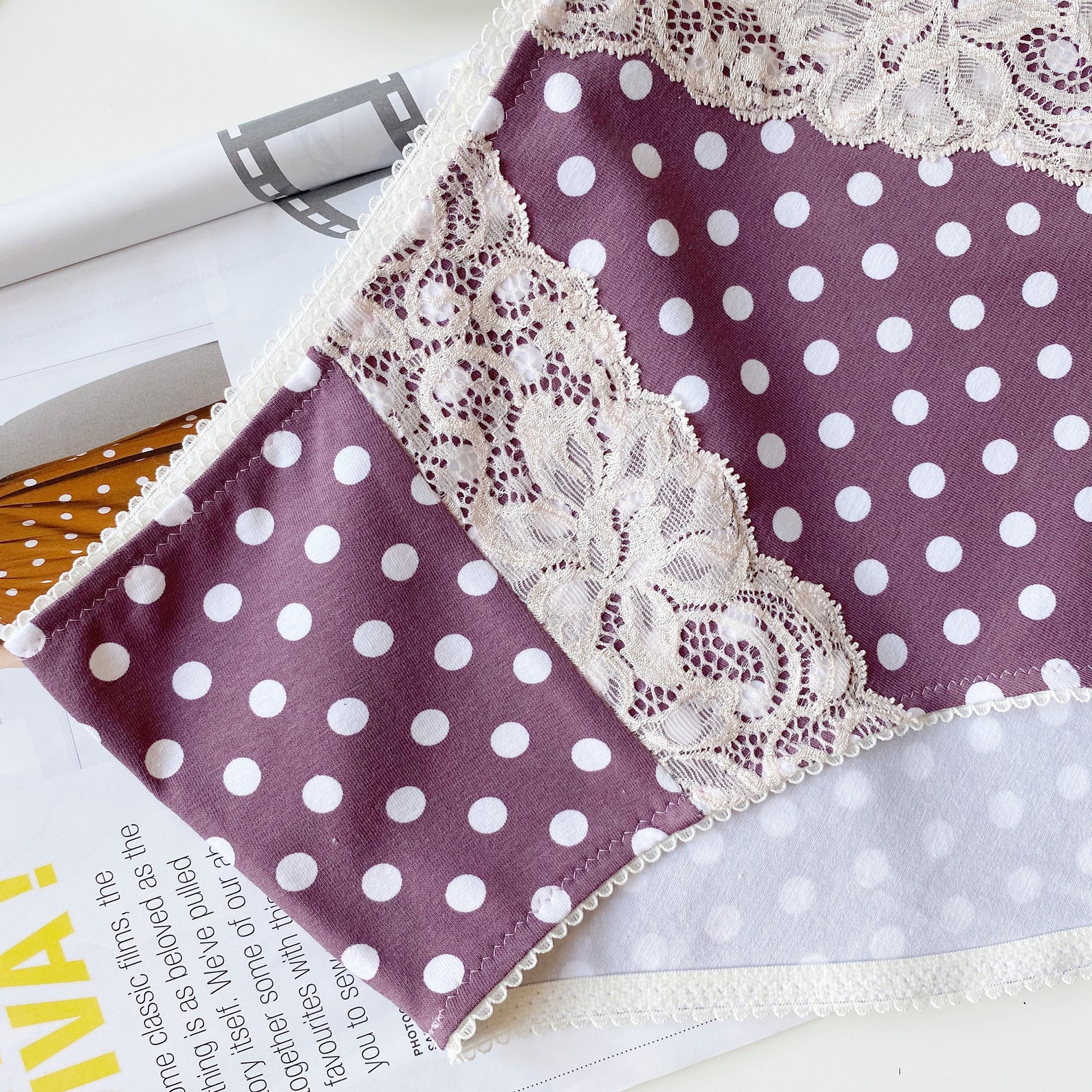 Highwaisted Hipster Style Panties With Polka Dots for the Women