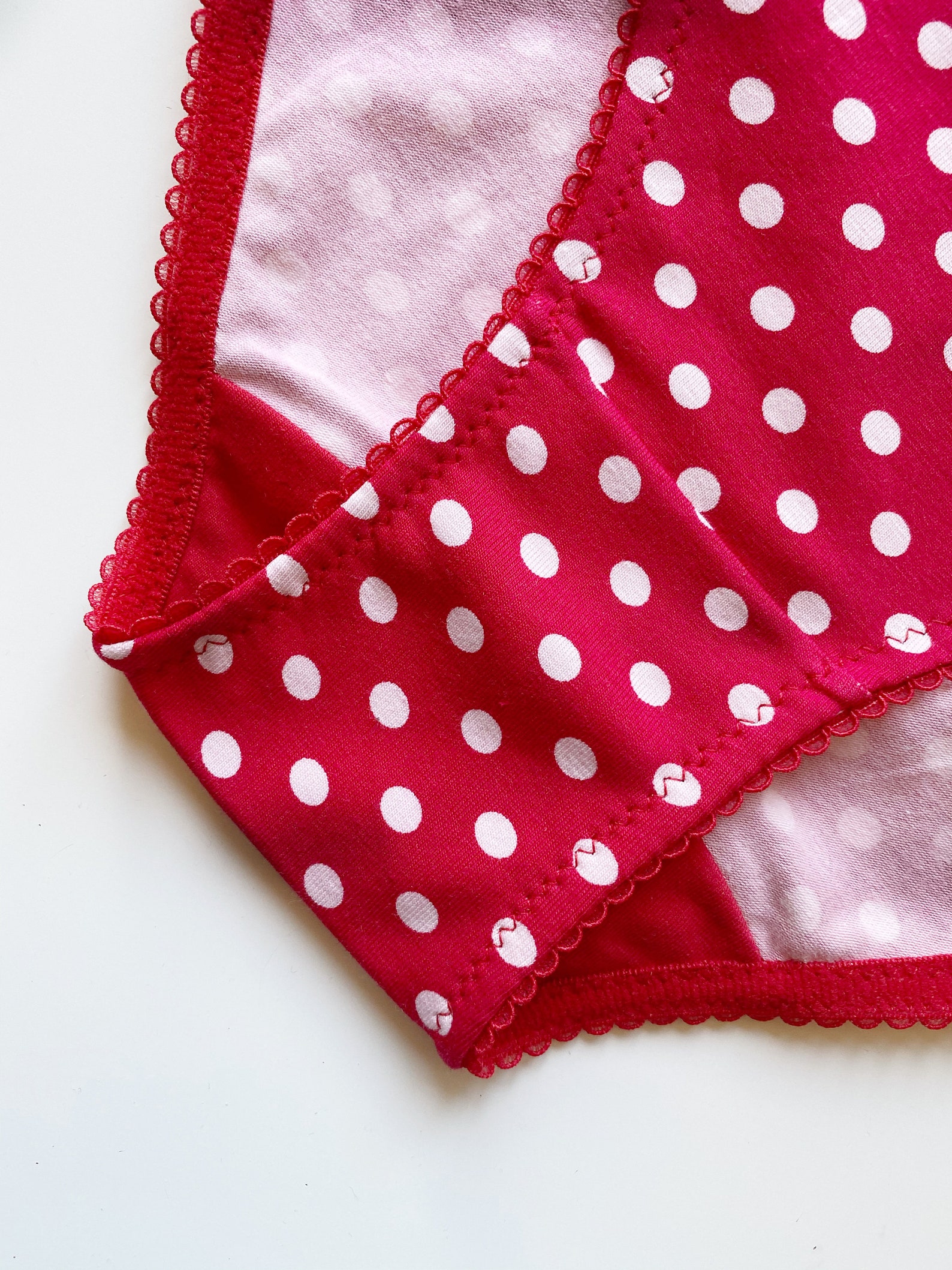 Highwaisted Hipster Style Panties With Polka Dots for the Women, Red