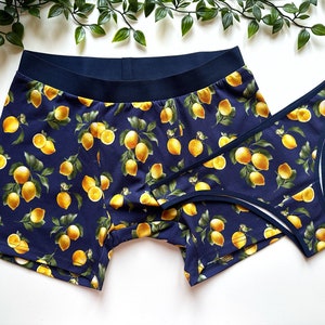 Cheeky Briefs Lemon Fruit Pattern Sizes XS-XL Hipster Briefs