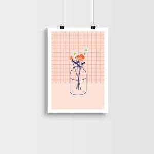 Flores de la mañana - Póster A4