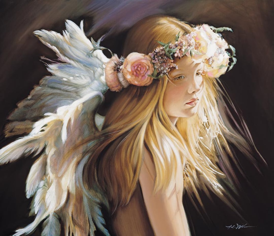 ANGEL of the ARTS - Vintage Nancy Noel Art Print, Little Angel