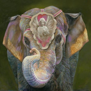 The Messenger - Oil Painting, Nancy Noel Art Print, Animal Art, Paper or Canvas Giclée, Master Artist, Animal Portrait