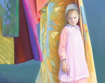 Amish Quilts Of Color - Oil Painting, Nancy Noel Art Print, Amish Art, Paper or Canvas Giclée