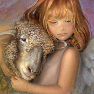 Autumn Angel - Oil Painting, Nancy Noel Art Print, Angel Art, Paper or Canvas Giclée