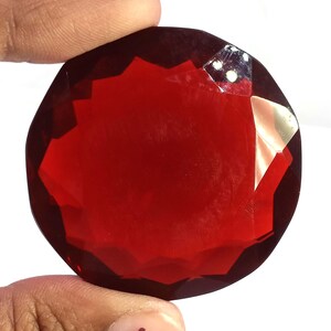 Natural Red Ruby 187.0 Ct Certified EGL Gemstone Round Shape 6ANA