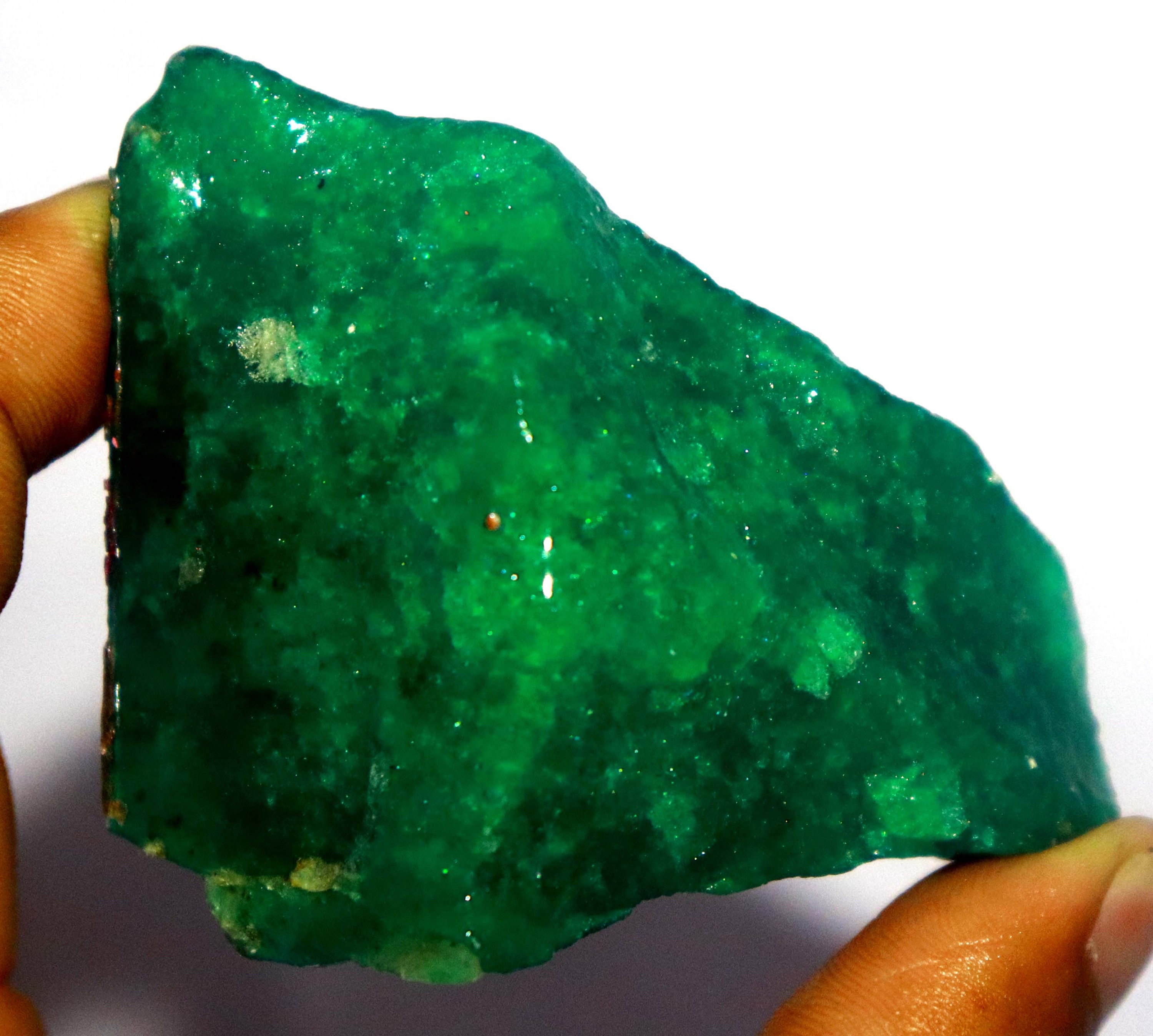 650.00 Ct Certified Natural Rock Emerald Rough Gemstone Green Etsy