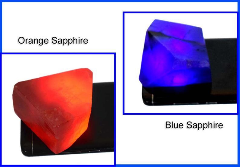 Discounted Price Natural 2000 Ct Certified Magnificent Blue /& Orange Sapphire African Gemstone Polished Rough Lot