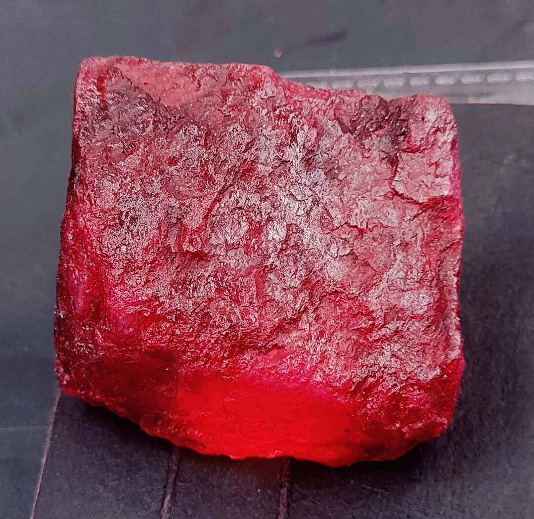 Red Ruby Raw 350-400 Ct Unique Quality Natural African Certified Chunk ...