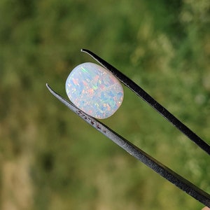 Today&#39;s Mind Blowing Offer 7.80Ct Certified White Fire like-Opal Cabochon Natural Ethiopian Stone Cushion Cut 14x11x04 mm Loose Gemstone SKW