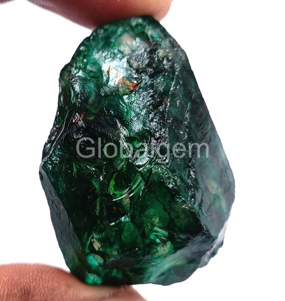 グリーンエメラルド 半透明 原石 天然 202.5カラット コロンビア産