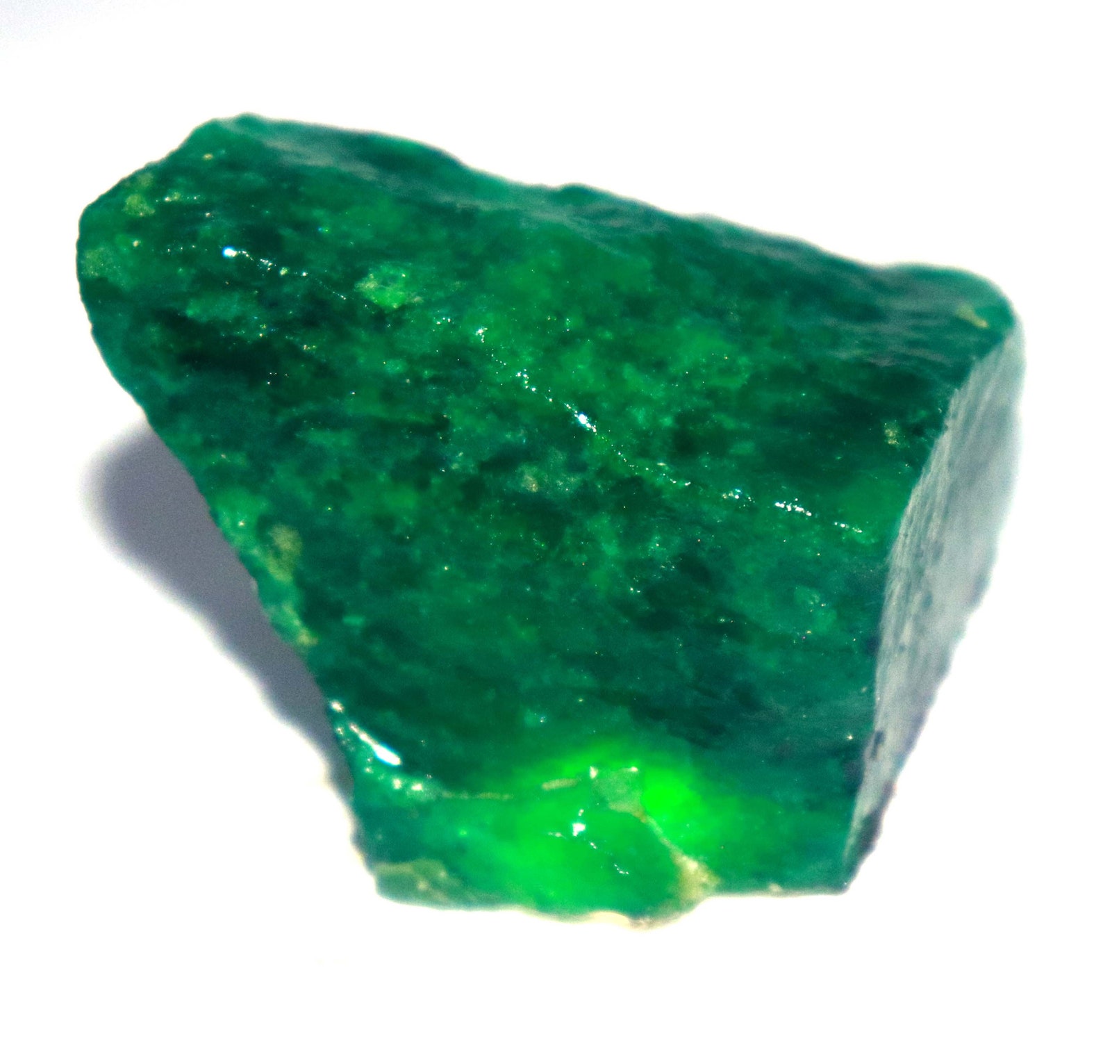 650.00 Ct Certified Natural Rock Emerald Rough Gemstone Green Etsy