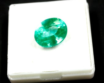 Emerald 19.25 Ct Certified Natural Eye Clean Green Emerald Oval Shape Gemstone Making For Ring SN1002