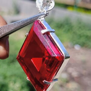 Natuurlijke rode robijn hangend 78,50 kt ruitvorm gecertificeerde EGL-edelsteen 6ANV