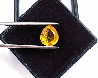 Yellow Sapphire Natural ! 4-6 Carat Faceted Pear Cut Gems Certified Loose Gems from Sri Lanka Gemstone Fresh Offer Set To Be Jewelry Making