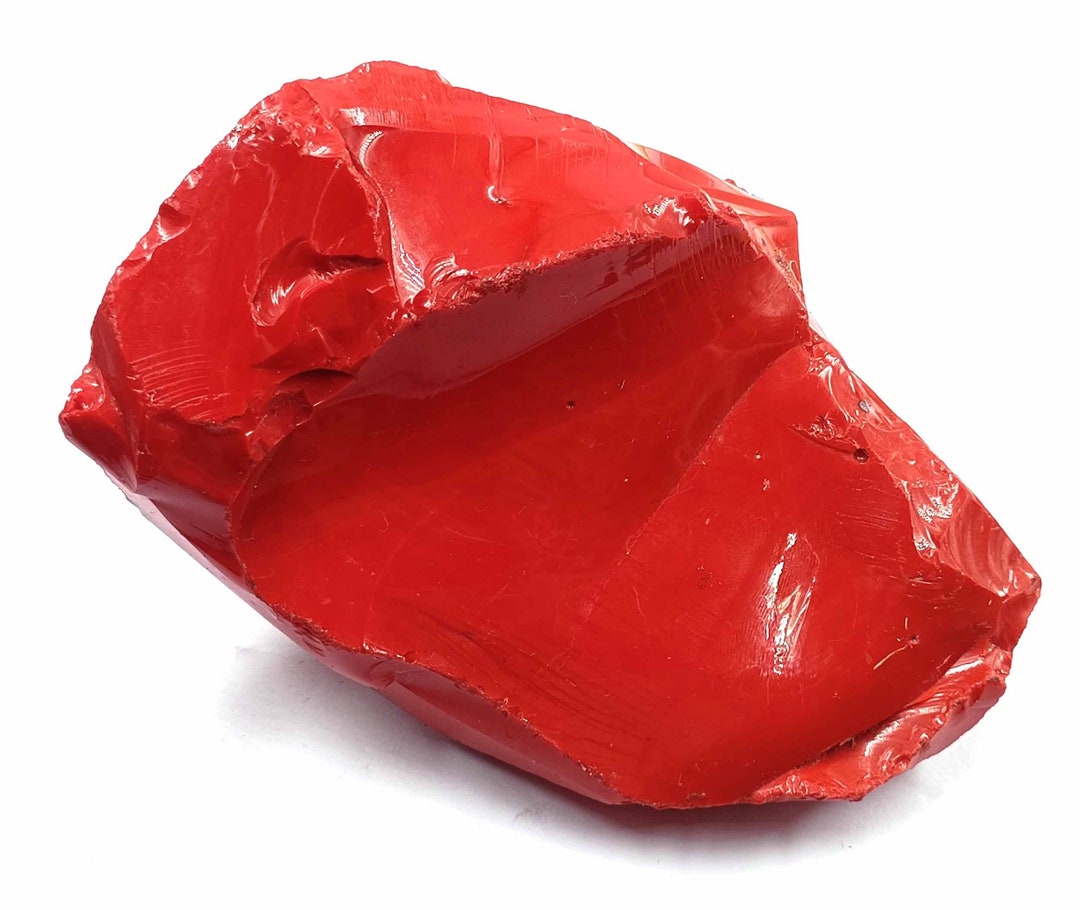 Pierre Brute De Corail Rouge Naturel Poli - Branche D'Italie - Poids 8 Carats - Taille 35x23mm