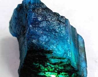 Kashmir Sky-Blue Sapphire Raw Rough 120-130 Ct Rocks and Minerals Natural Certified Sapphire Loose Gems Uncut Rough Best Discount Offer 4SAT