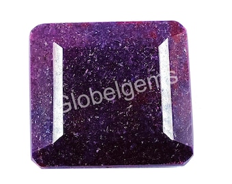 Rubino naturale da 550,30 ct certificato opaco trasparente da pietra preziosa africana sfusa forma smeraldo sfaccettata da pietra preziosa rubino rosso africano 4DSi