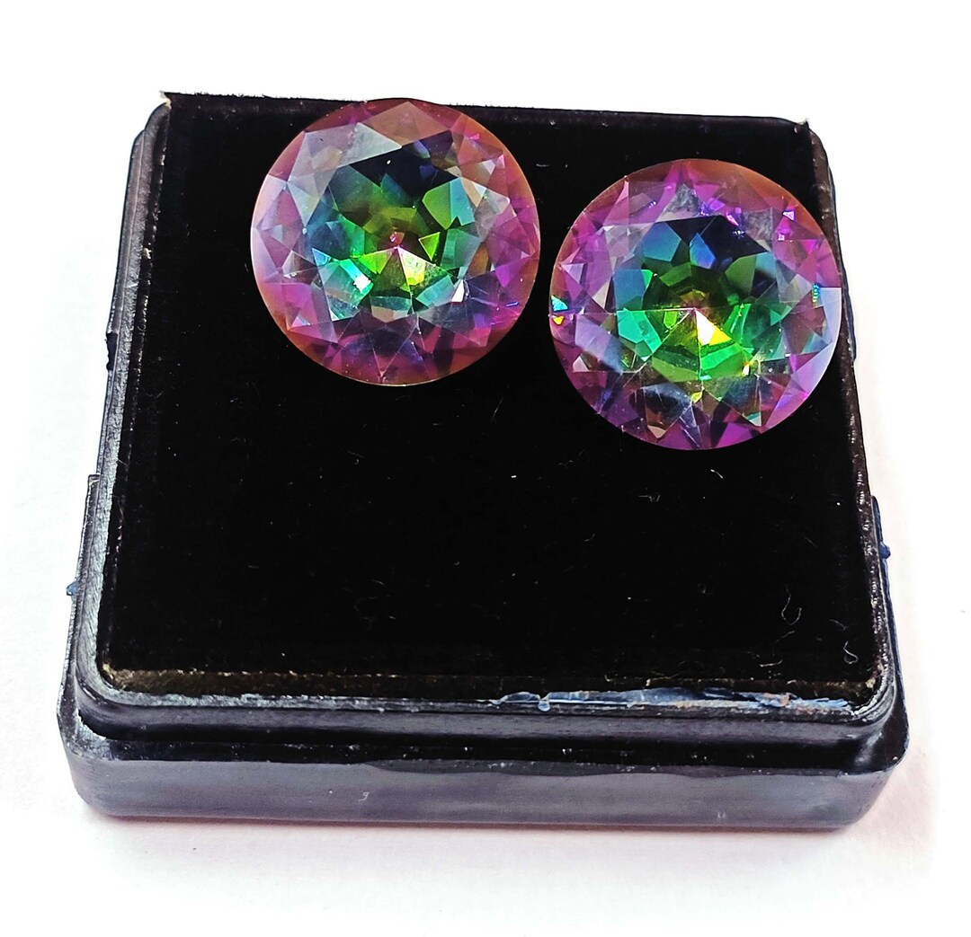 19.70 Ct Natural Bi-color Alexandrite Pair Round Shape Certified EGL ...