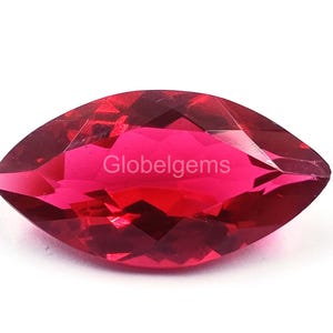 Ruby Natural Certified 26.35 Ct Marquise Shape Red Ruby Semi Transparent Loose Gemstone  From Mozambique Ruby Gems 4DSL