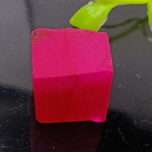 Ruby 85-100 Carat Natural Red Ruby Cube From Africa 18x17x17 mm Size Color Enhanced Not-Certified Raw URN