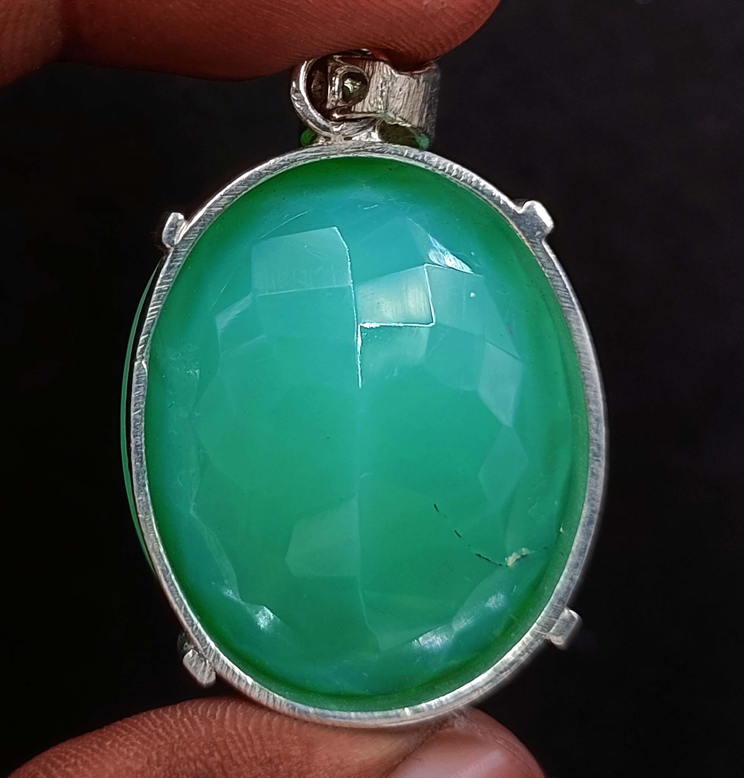 25.55 Ct Zertifizierter Natürlicher Blautopas Anhänger 925 Sterling