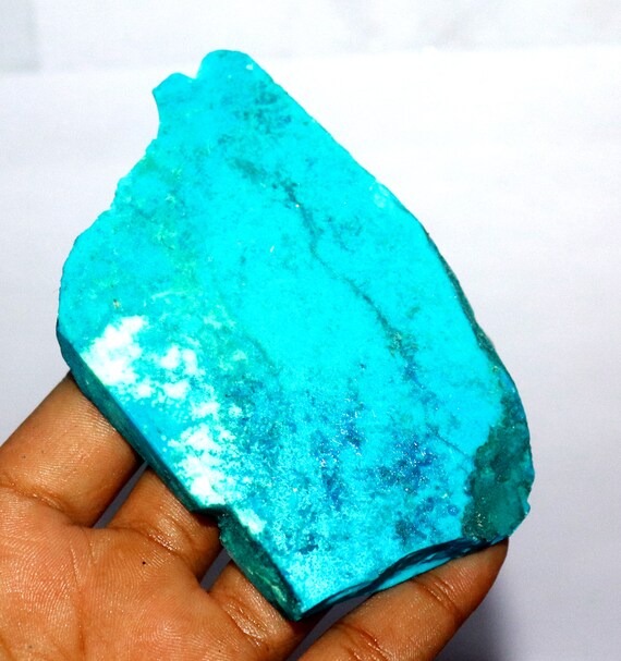 475Ct Certified Natural Sky Blue Turquoise Rough Gemstone SB749