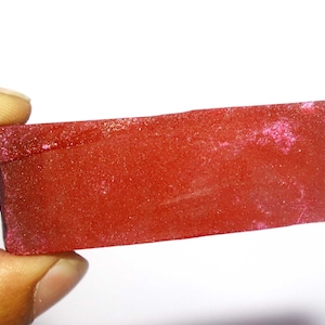 350.0 Ct EGL Certified Natural Red Ruby Slice Dyed Rough Loose Opaque Gemstone 6LNN