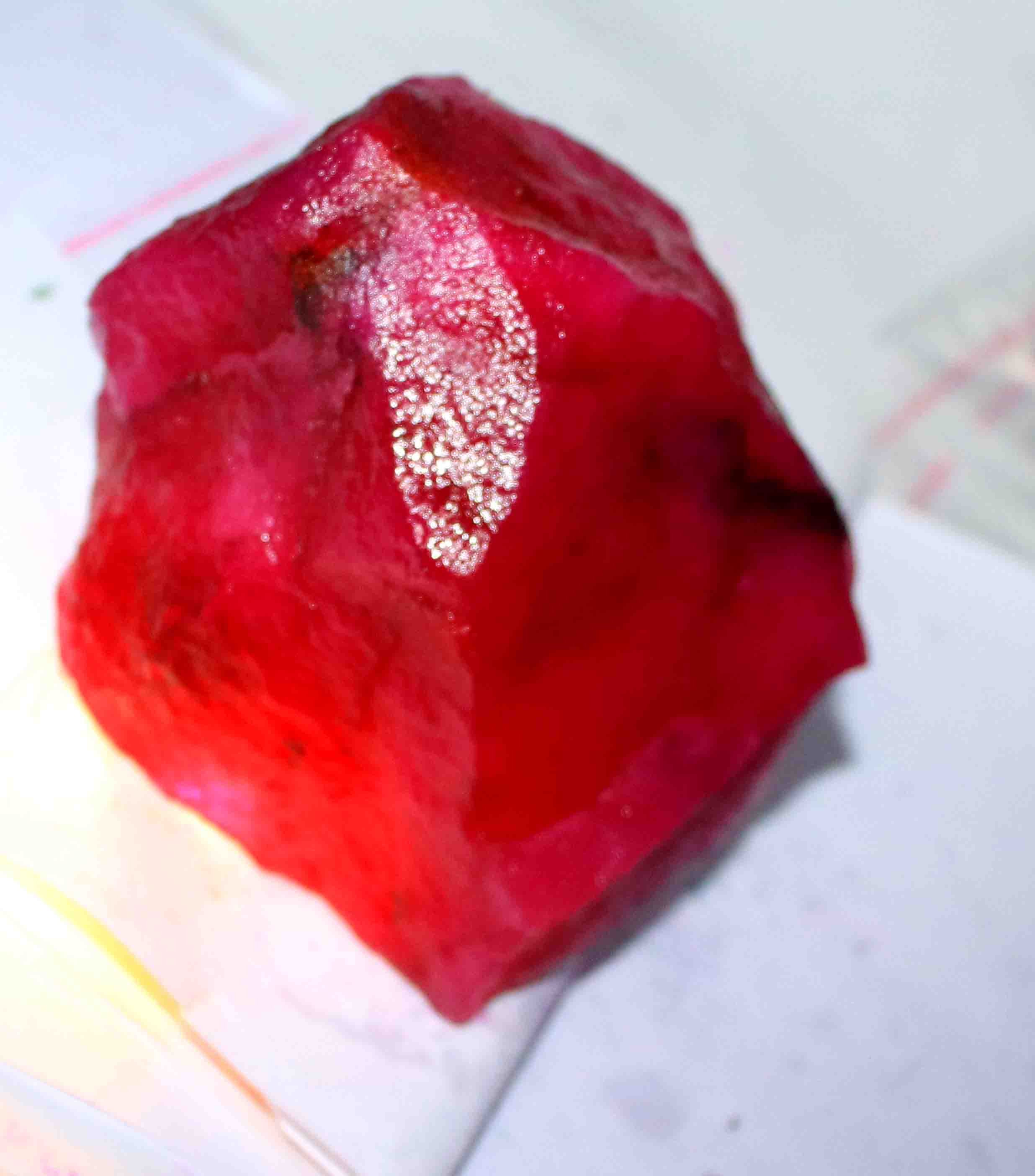 Ruby Dyed 664 Ct Red Ruby Natural EGL Certified Uncut Rough Loose