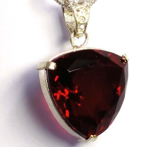 Natural Red Ruby Pendent 73.45 Ct Trillion Shape Certified EGL Gemstone 6ANI