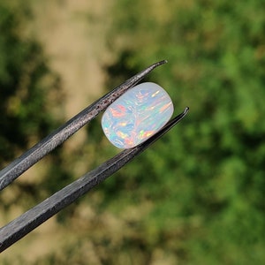 Bumper Offer 6.30 Carat Natural Certified White Fire Opal-Like Cabochon from Ethiopian Stone Cushion Shape Great Quality 12x09x03 mm SKW