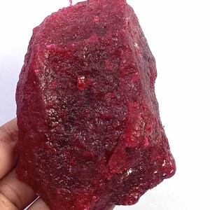 1390,0 Ct Natuurlijke Rode Robijn, Ruwe, Geverfd, EGL Gecertificeerd, Losse, Ondoorzichtige Edelsteen 6LNK